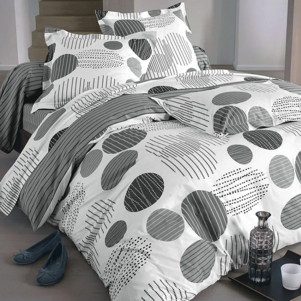 Becquet Linge de lit pois et rayures - CRÉATION<Enfant Linge De Lit Ado, Housse De Couette|Les Matières