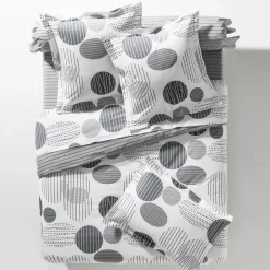 Becquet Linge de lit pois et rayures - CRÉATION<Enfant Linge De Lit Ado, Housse De Couette|Les Matières