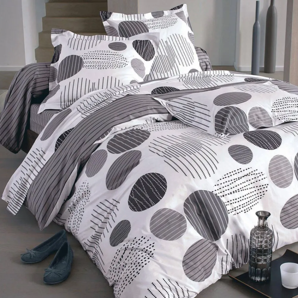 Becquet Linge de lit pois et rayures - CRÉATION<Enfant Linge De Lit Ado, Housse De Couette|Les Matières