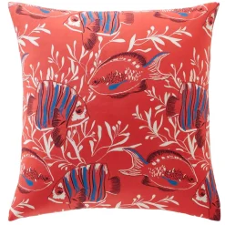 Becquet Linge de lit poissons rouges et bleus< Housse De Couette|Linge De Lit Fantaisie, Linge De Lit Brodé