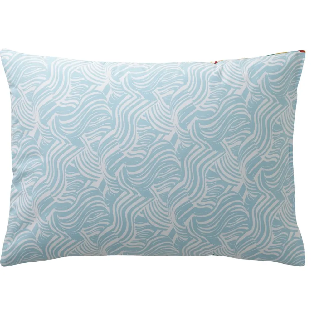 Becquet Linge de lit polycoton motif vagues - CRÉATION< Housse De Couette|Linge De Lit Fantaisie, Linge De Lit Brodé