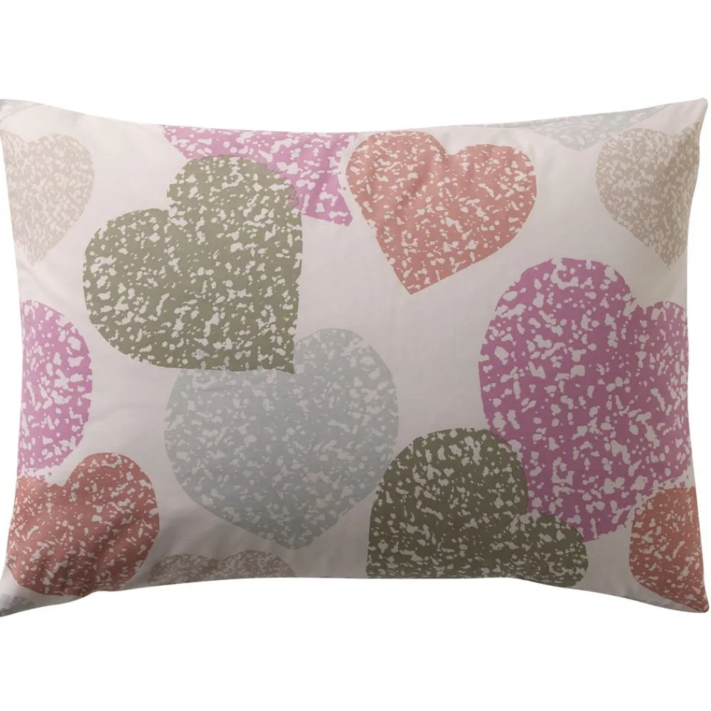 Becquet Linge de lit polycoton motif cœurs - CRÉATION< Housse De Couette|Linge De Lit Fantaisie, Linge De Lit Brodé