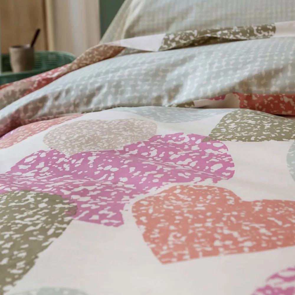 Becquet Linge de lit polycoton motif cœurs - CRÉATION< Housse De Couette|Linge De Lit Fantaisie, Linge De Lit Brodé