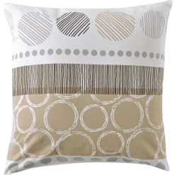 Becquet Linge de lit polycoton rayures et cercles - CRÉATION< Housse De Couette|Linge De Lit Fantaisie, Linge De Lit Brodé