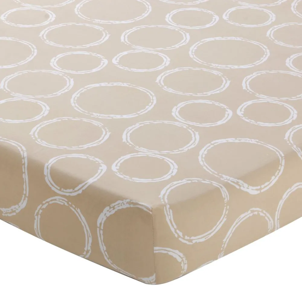 Becquet Linge de lit polycoton rayures et cercles - CRÉATION< Housse De Couette|Linge De Lit Fantaisie, Linge De Lit Brodé