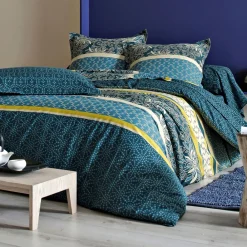 Becquet Linge de lit polycoton rayures et micro-motif - CRÉATION< Housse De Couette|Linge De Lit Fantaisie, Linge De Lit Brodé
