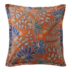 Becquet Linge de lit polycoton style wax fleurs stylisées - CRÉATION< Les Matières|Housse De Couette
