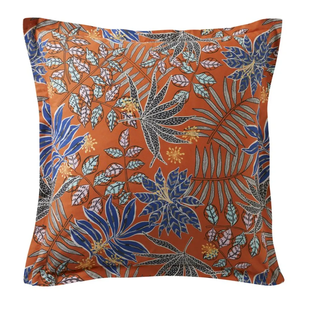 Becquet Linge de lit polycoton style wax fleurs stylisées - CRÉATION< Les Matières|Housse De Couette