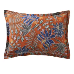 Becquet Linge de lit polycoton style wax fleurs stylisées - CRÉATION< Les Matières|Housse De Couette