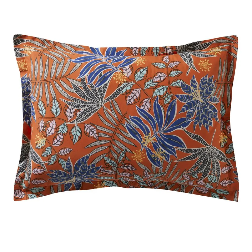 Becquet Linge de lit polycoton style wax fleurs stylisées - CRÉATION< Les Matières|Housse De Couette