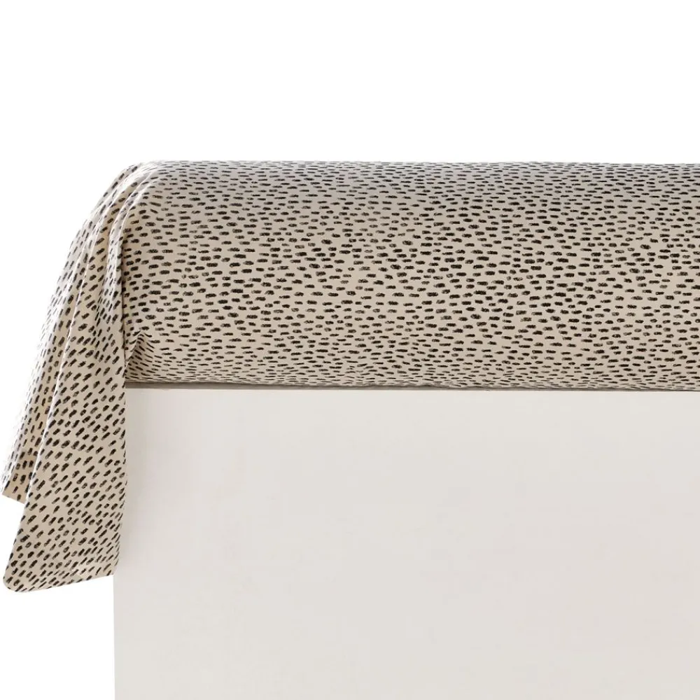 Becquet Linge de lit polycoton style wax fleurs stylisées - CRÉATION< Les Matières|Housse De Couette