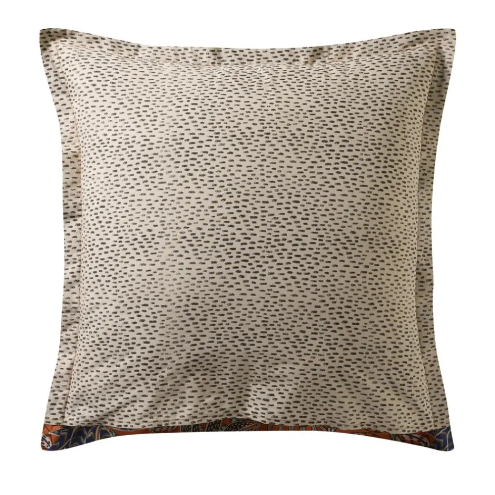 Becquet Linge de lit polycoton style wax fleurs stylisées - CRÉATION< Les Matières|Housse De Couette