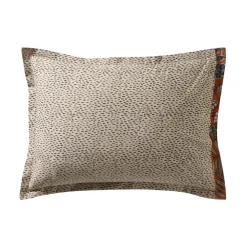 Becquet Linge de lit polycoton style wax fleurs stylisées - CRÉATION< Les Matières|Housse De Couette