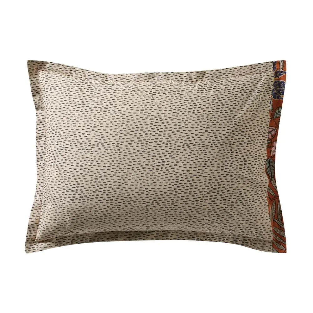 Becquet Linge de lit polycoton style wax fleurs stylisées - CRÉATION< Les Matières|Housse De Couette