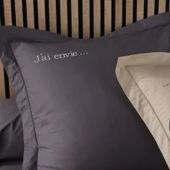 Becquet Linge de lit pur coton percale - Lauréat - Taie d'oreiller personnalisable< Les Matières|Housse De Couette