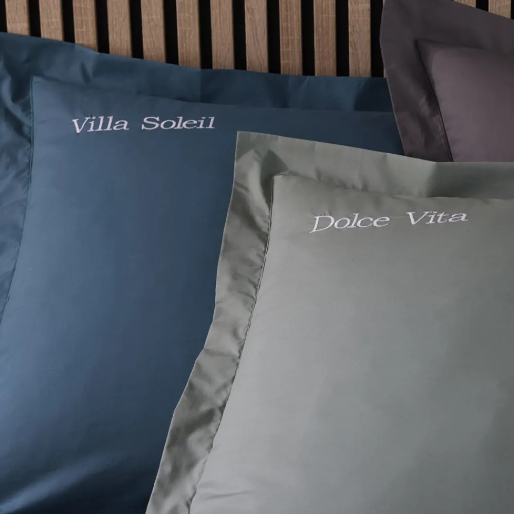Becquet Linge de lit pur coton percale - Lauréat - Taie d'oreiller personnalisable< Les Matières|Housse De Couette