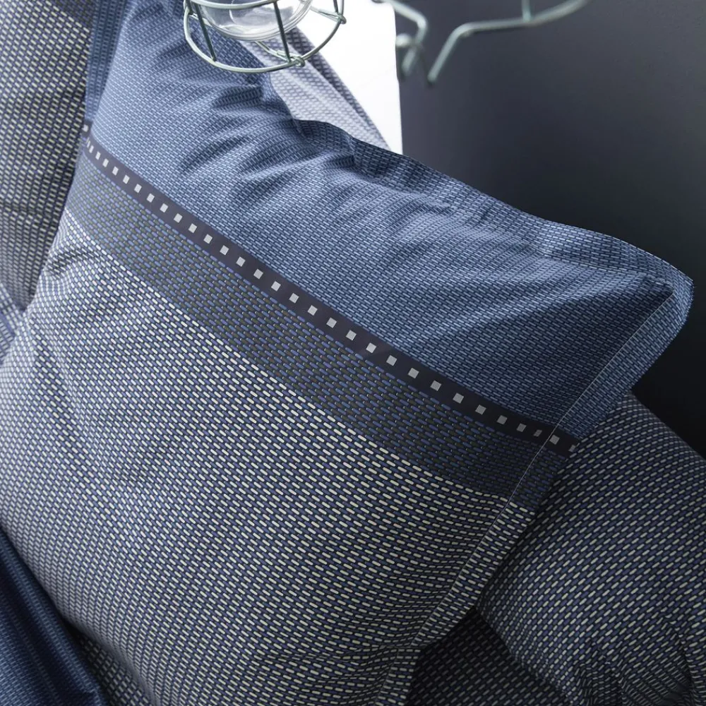 Becquet Linge de lit satin de coton micromotifs géométriques< Les Matières|Housse De Couette