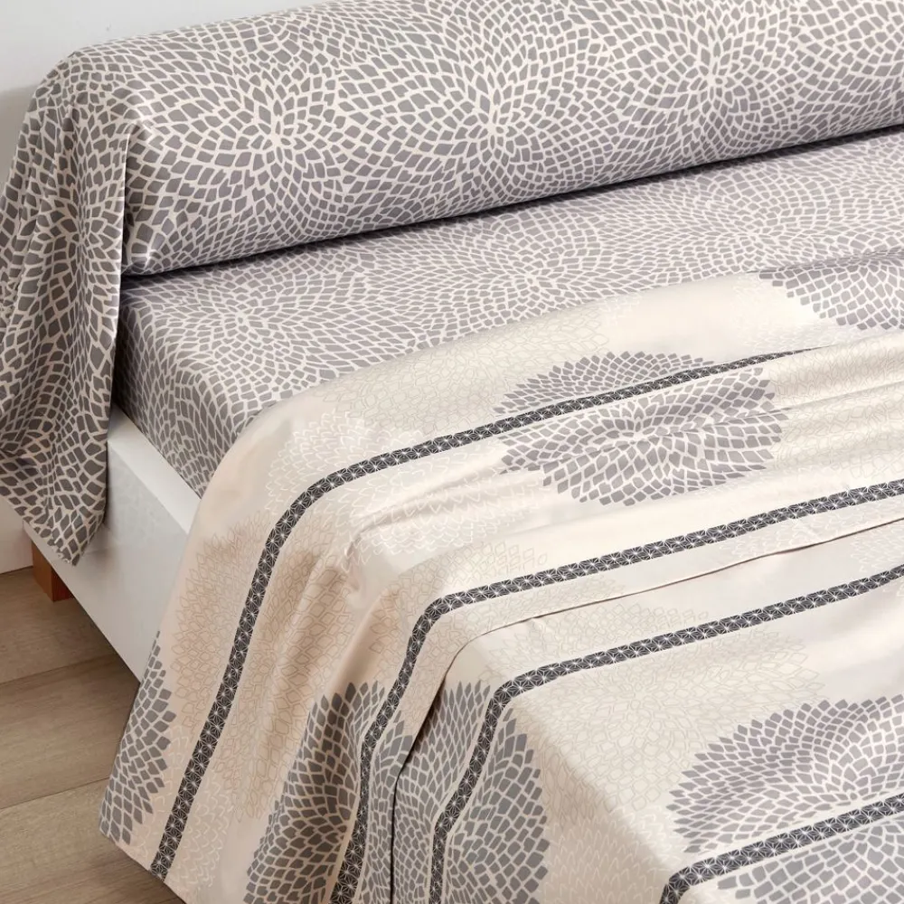 Becquet Linge de lit satin de coton effet mosaïque - CRÉATION< Housse De Couette