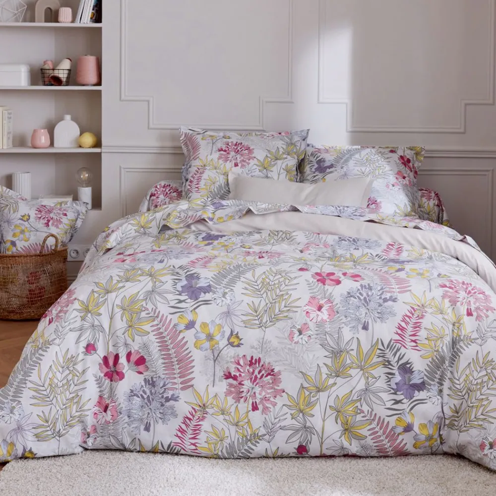 Becquet Linge de lit satin de coton motif floral< Les Matières|Housse De Couette