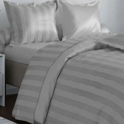 Becquet Linge de lit satin de coton uni et rayé Lauréat< Les Matières|Housse De Couette