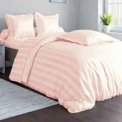 Becquet Linge de lit satin de coton uni et rayé Lauréat< Les Matières|Housse De Couette