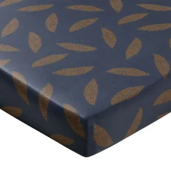 Becquet Linge de lit satin de coton motif feuillage stylisé - CRÉATION< Housse De Couette|Linge De Lit Fantaisie, Linge De Lit Brodé