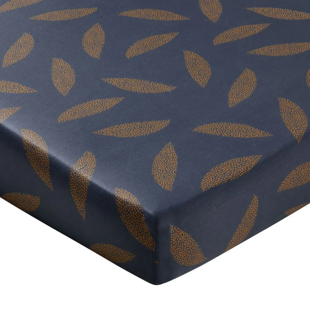 Becquet Linge de lit satin de coton motif feuillage stylisé - CRÉATION< Housse De Couette|Linge De Lit Fantaisie, Linge De Lit Brodé