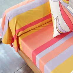 Becquet Linge de lit vagues multicolores - CRÉATION< Les Matières|Housse De Couette