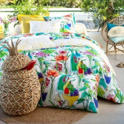 Becquet Linge de lit vases et fleurs - CRÉATION< Housse De Couette|Linge De Lit Fantaisie, Linge De Lit Brodé