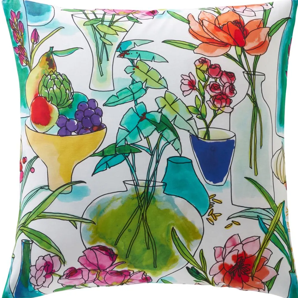 Becquet Linge de lit vases et fleurs - CRÉATION< Housse De Couette|Linge De Lit Fantaisie, Linge De Lit Brodé
