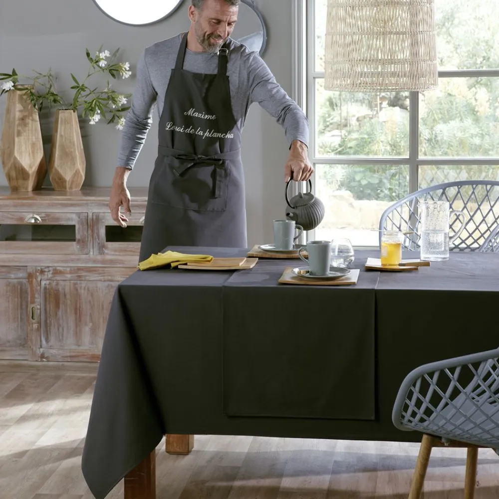 Becquet Linge de table en coton traité antitache - Lauréat< Nappe Unie|Les Matières