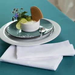 Becquet Linge de table en coton traité antitache - Lauréat< Nappe Unie|Les Matières