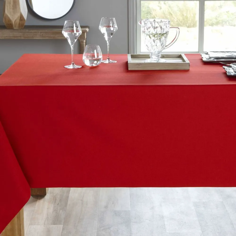 Becquet Linge de table en coton traité antitache - Lauréat< Nappe Unie|Les Matières