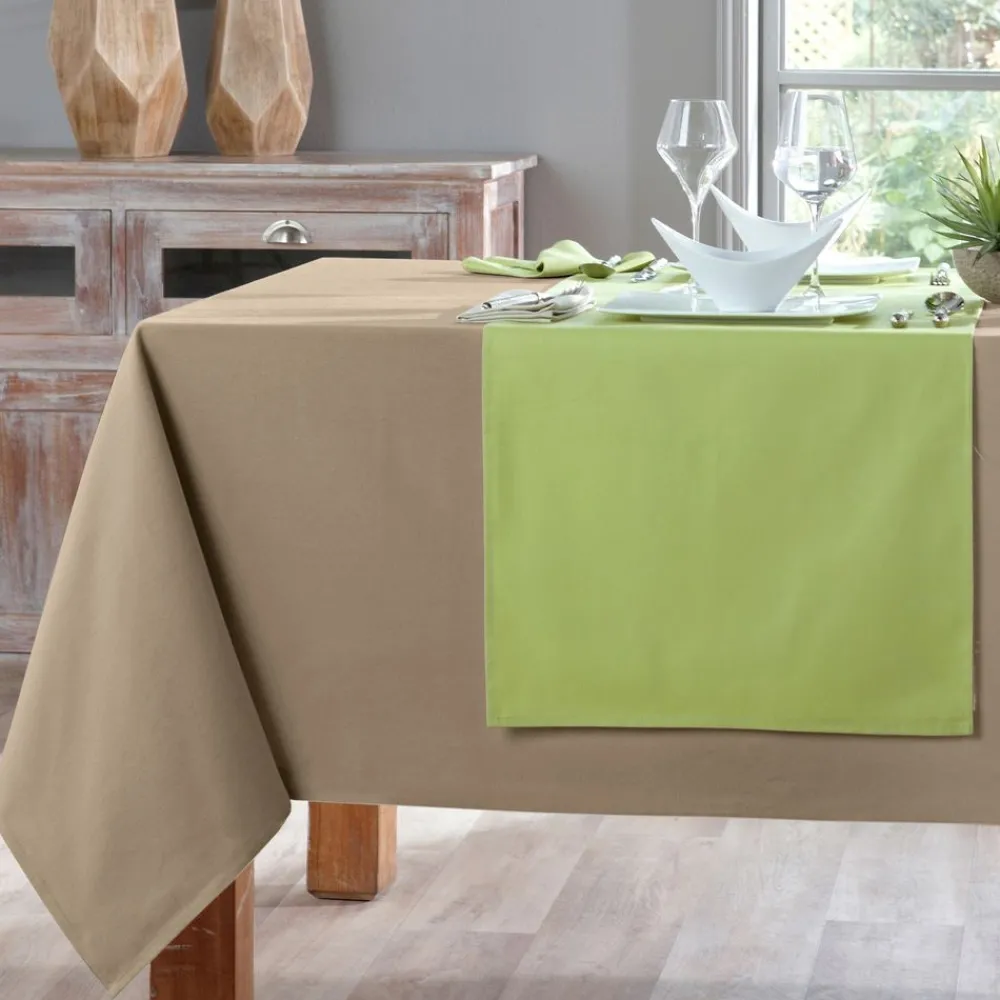 Becquet Linge de table en coton traité antitache - Lauréat< Nappe Unie|Les Matières
