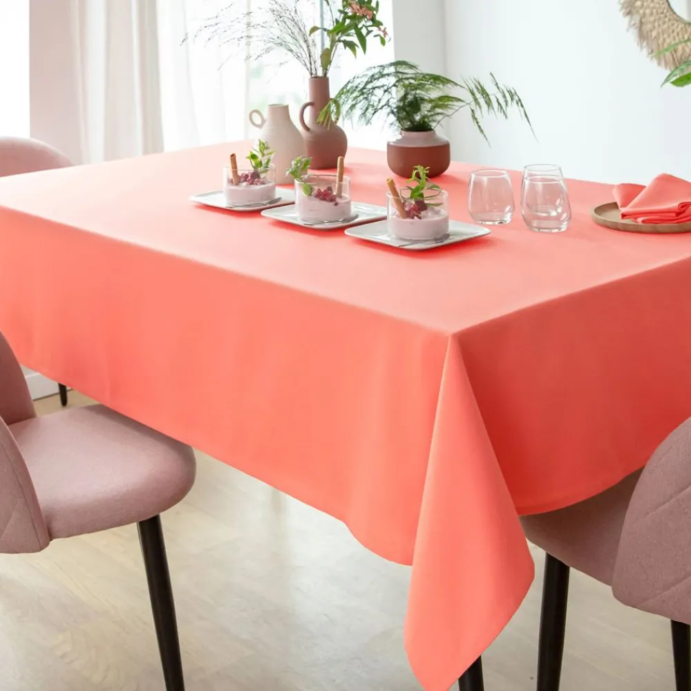 Becquet Linge de table en coton traité antitache - Lauréat< Nappe Unie|Les Matières