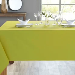 Becquet Linge de table en coton traité antitache - Lauréat< Nappe Unie|Les Matières
