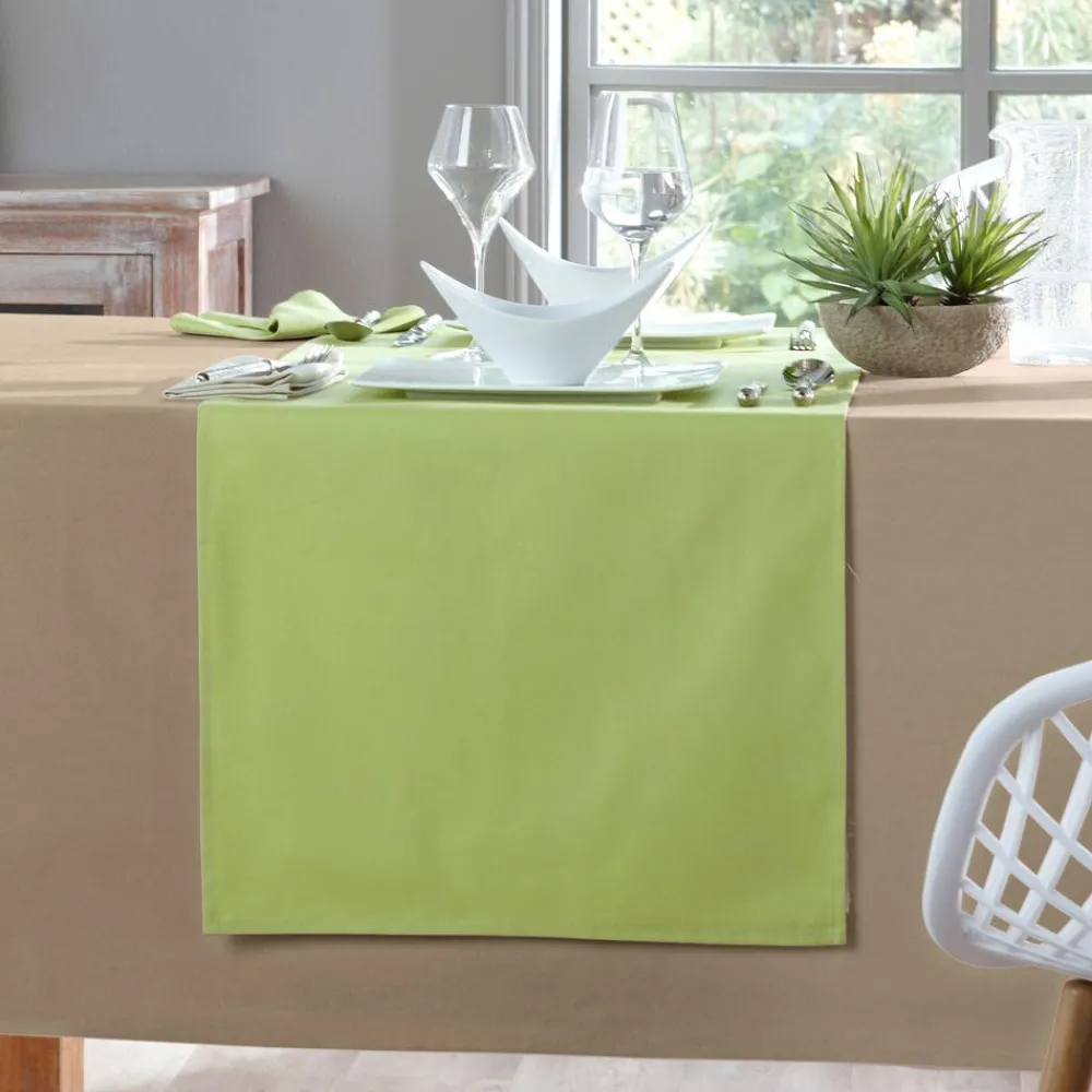 Becquet Linge de table en coton traité antitache - Lauréat< Nappe Unie|Les Matières