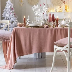 Becquet Linge de table en gaze de coton< Nappe Unie|Les Matières