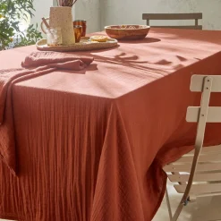 Becquet Linge de table en gaze de coton< Nappe Unie|Les Matières