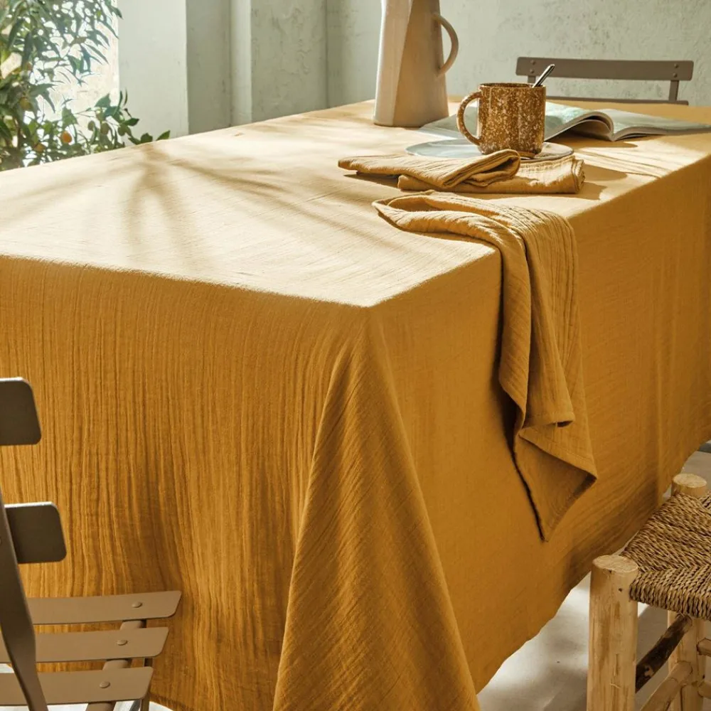 Becquet Linge de table en gaze de coton< Nappe Unie|Les Matières