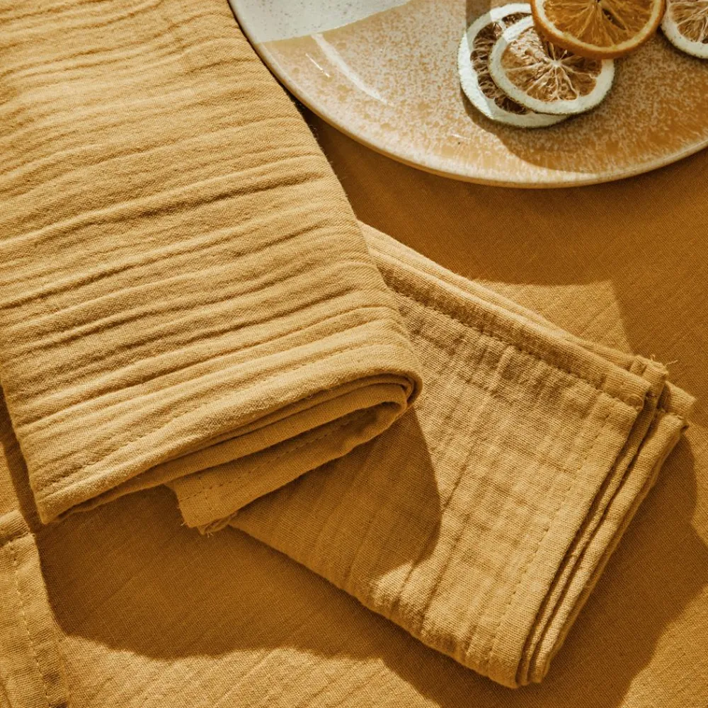 Becquet Linge de table en gaze de coton< Nappe Unie|Les Matières