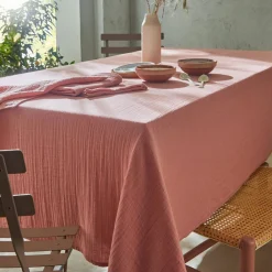 Becquet Linge de table en gaze de coton< Nappe Unie|Les Matières