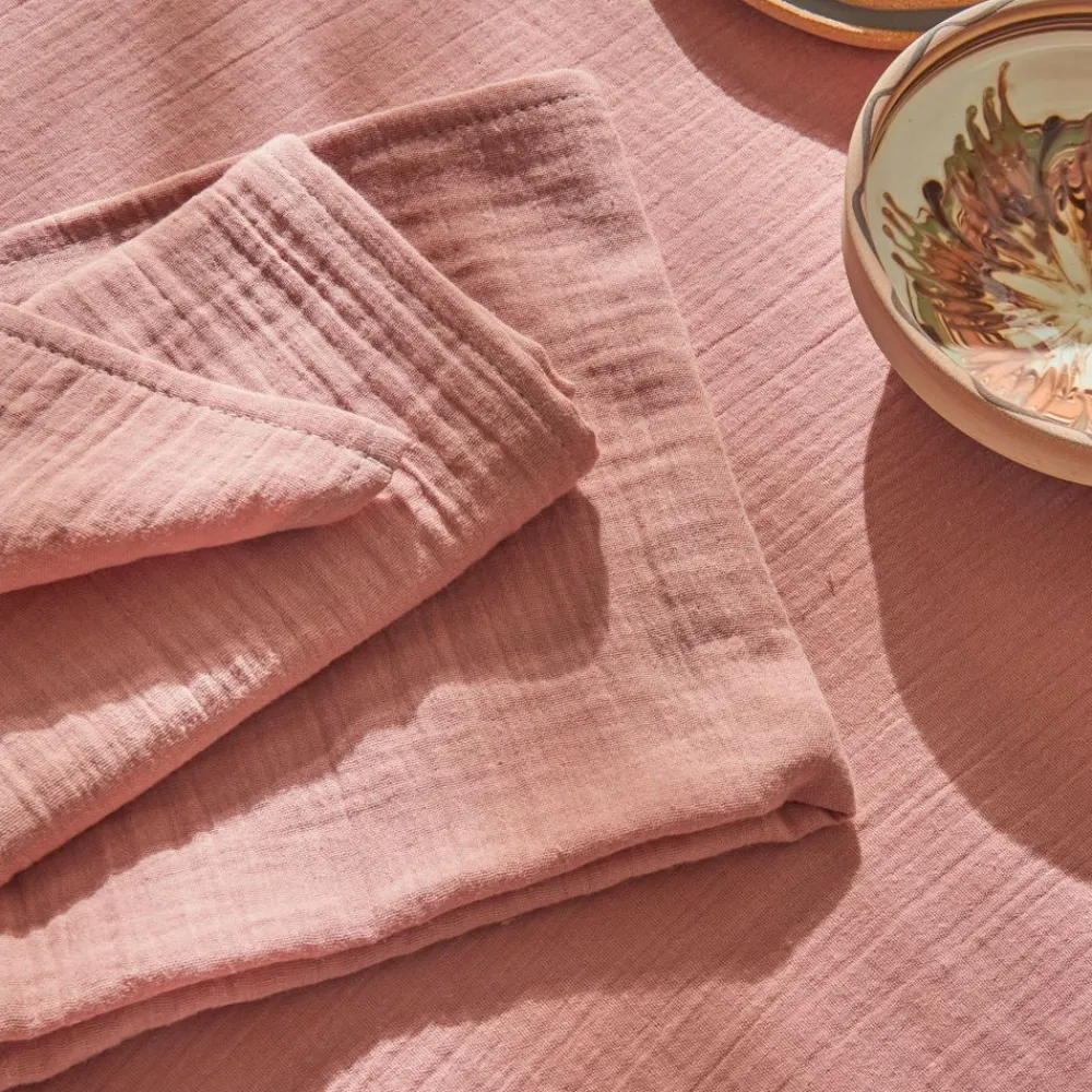 Becquet Linge de table en gaze de coton< Nappe Unie|Les Matières