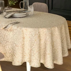 Becquet Linge de table en polycoton motif végétal tissé jacquard< Nappe Fantaisie|Les Matières