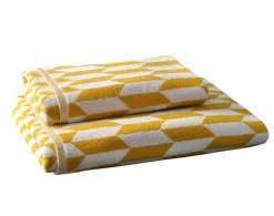 Becquet Linge de toilette à motifs géométriques - 450 g/m² - CRÉATION< Serviette De Bain Fantaisie|Les Matières