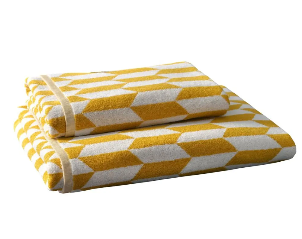 Becquet Linge de toilette à motifs géométriques - 450 g/m² - CRÉATION< Serviette De Bain Fantaisie|Les Matières