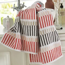 Becquet Linge de toilette à rayures multicolores - 500 g/m² - CRÉATION< Serviette De Bain Fantaisie|Les Matières