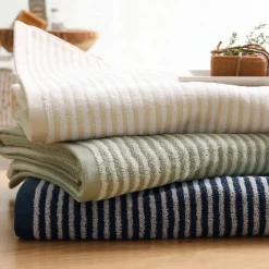 Becquet Linge de toilette à rayures - 450 g/m²< Serviette De Bain Fantaisie