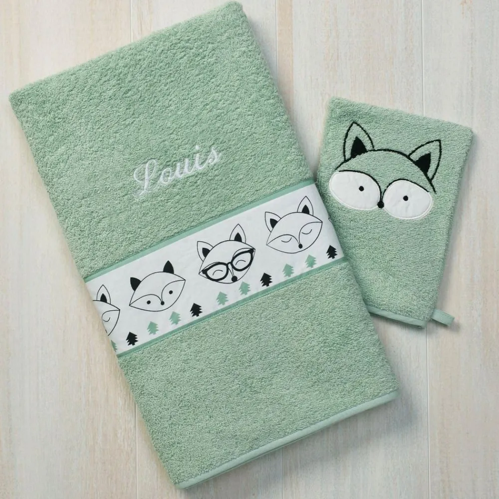 Becquet Linge de toilette animaux personnalisable - 360 g/m²<Enfant Univers Des Tout-Petits|Univers Des Garçons