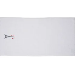 Becquet Linge de toilette brodé Tour Eiffel - 500 g/m² - CRÉATION< Serviette De Bain Fantaisie|Les Matières
